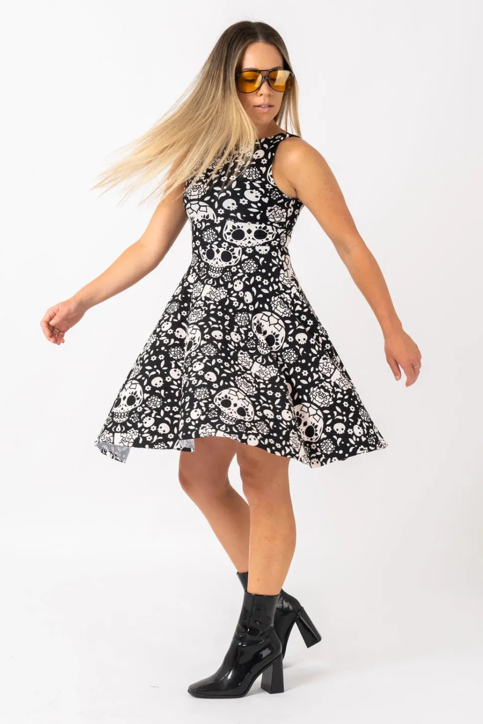 Silky Reversible Comfort Crop Midi Dress W/Pockets - Haunt It Flaunt It