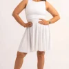 Silky Reversible Comfort Crop Mini Dress - White