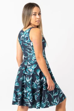 Silky Reversible Comfort Crop Midi Dress W/Pockets - Cruel To Be Kind