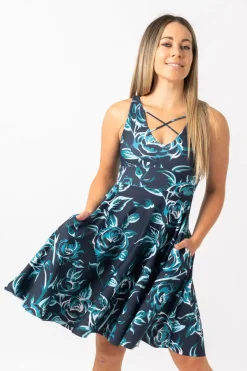 Silky Reversible Comfort Crop Midi Dress W/Pockets - Cruel To Be Kind