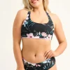 Silky Reversible Cross Over Bikini Top - Exotic At Heart