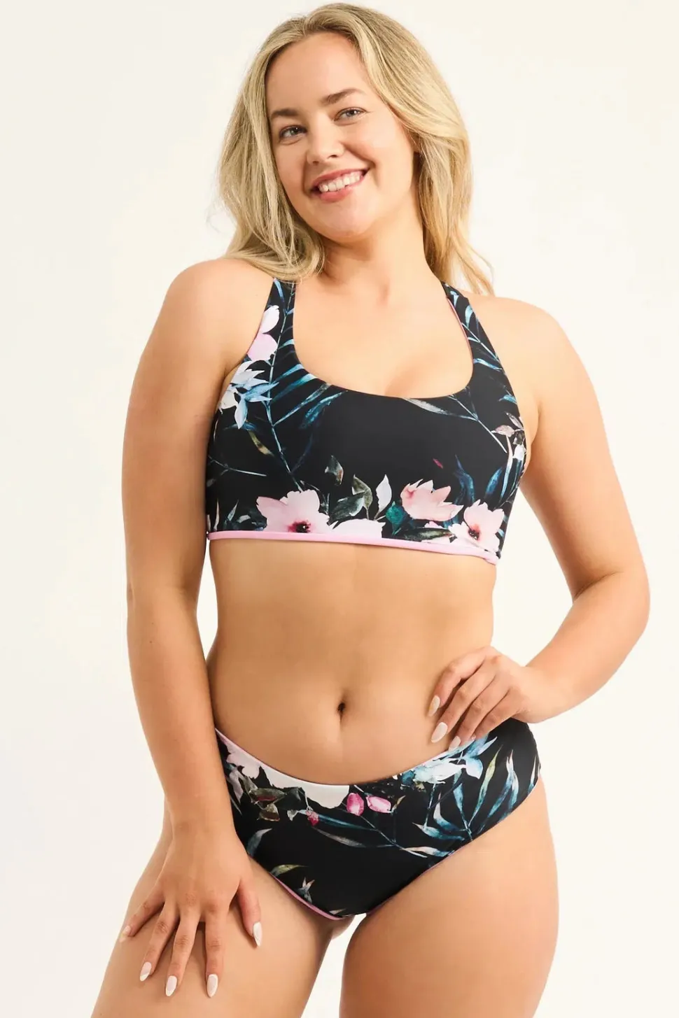 Silky Reversible Cross Over Bikini Top - Exotic At Heart