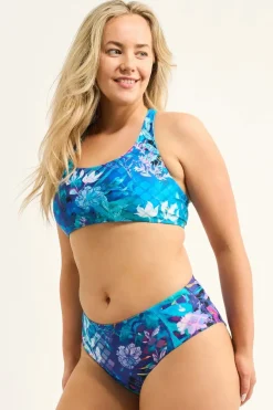 Silky Reversible Cross Over Bikini Top - Mermaid Mafia