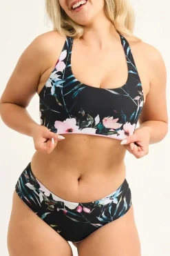 Silky Reversible Cross Over Bikini Top - Exotic At Heart