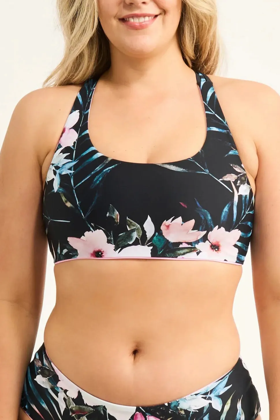 Silky Reversible Cross Over Bikini Top - Exotic At Heart