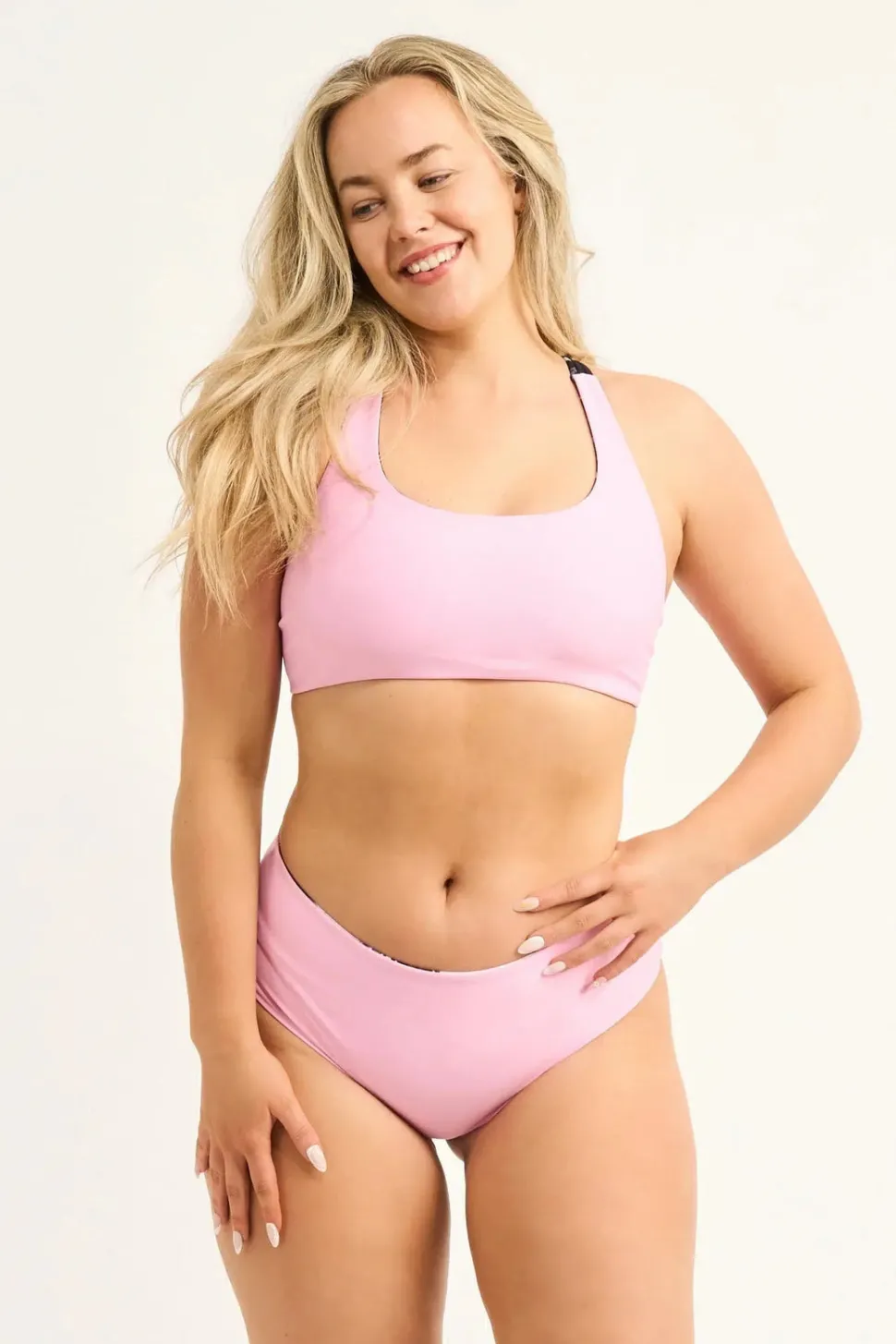 Silky Reversible Cross Over Bikini Top - Exotic At Heart