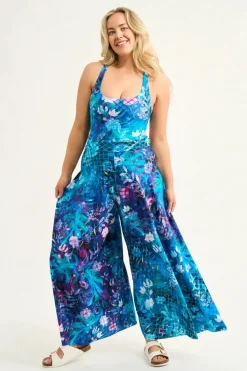 Silky Reversible Cross Over One Piece W/ Extra Coverage Bottoms - Mermaid Mafia