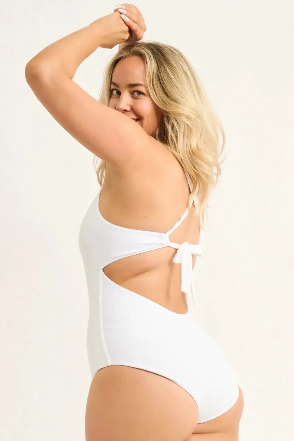 Silky Reversible Deep V One Piece W/ Extra Coverage Bottoms - White