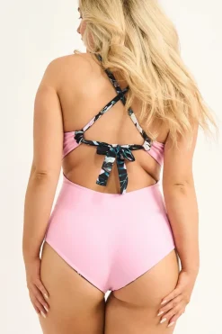 Silky Reversible Deep V One Piece W/ Extra Coverage Bottoms - Exotic At Heart