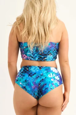 Silky Reversible High Waisted Extra Coverage Bikini Bottoms - Mermaid Mafia