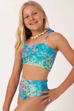 Silky Reversible Kids Bikini Top - Mermaid Jag