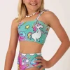 Silky Reversible Kids Bikini Bottom - Unicorn