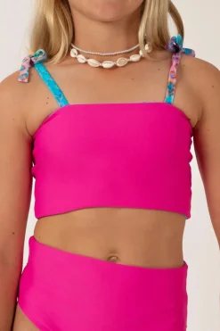 Silky Reversible Kids Bikini Top - Mermaid Jag