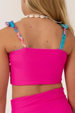 Silky Reversible Kids Bikini Top - Mermaid Jag