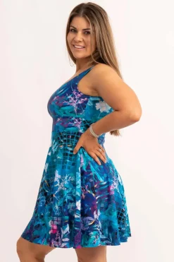 Silky Scoop Neck Comfort Crop Mini Dress - Mermaid Mafia