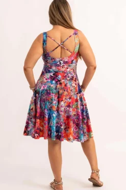 Silky Scoop Neck Comfort Crop Midi Dress W/ Pockets - Believe The Hype