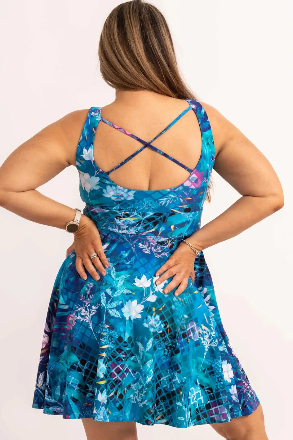 Silky Scoop Neck Comfort Crop Mini Dress - Mermaid Mafia