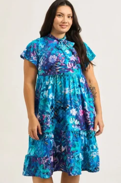 Slinky Silky Boss Bish Tiered Midi Dress - Mermaid Mafia