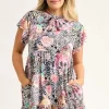 Slinky Silky Boss Bish Tiered Mini Dress - Way Badder Witch