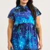 Slinky Silky Boss Bish Tiered Mini Dress - Imagine Nation