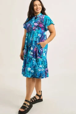 Slinky Silky Boss Bish Tiered Midi Dress - Mermaid Mafia
