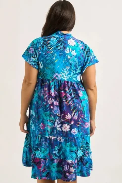 Slinky Silky Boss Bish Tiered Midi Dress - Mermaid Mafia
