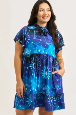 Slinky Silky Boss Bish Tiered Mini Dress - Imagine Nation