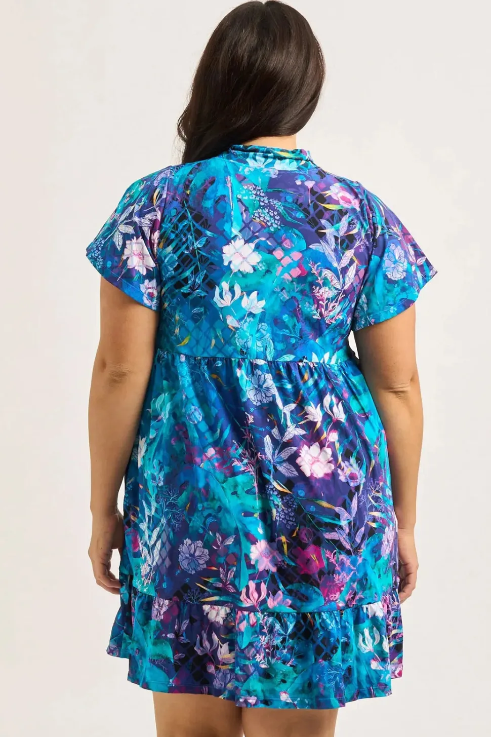 Slinky Silky Boss Bish Tiered Mini Dress - Mermaid Mafia