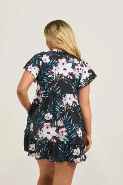Slinky Silky Boss Bish Tiered Mini Dress - Exotic At Heart