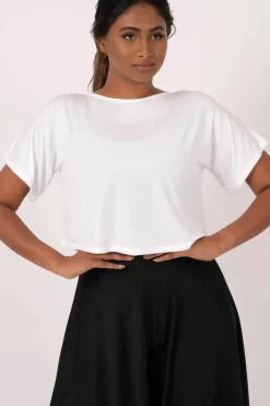 Slinky To Touch Cropped Tee - White