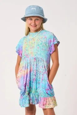 Slinky To Touch Kids Baby Doll Tiered Mini Dress - Mermaid Jag