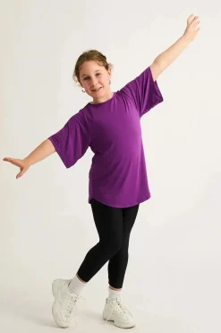 Slinky To Touch Kids Boyfriend Tee - Purple