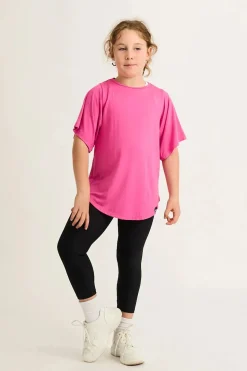 Slinky To Touch Kids Boyfriend Tee - Candy Pink
