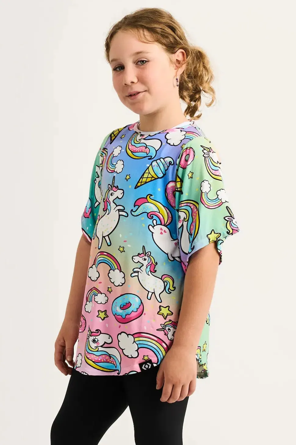Slinky To Touch Kids Boyfriend Tee - Unicorn