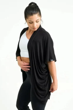 Slinky To Touch Midi Kimono - Black