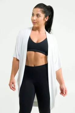 Slinky To Touch Midi Kimono - White