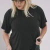 Slinky To Touch Plain Boyfriend Tee - Black
