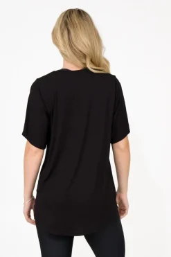 Slinky To Touch Plain Boyfriend Tee - Black