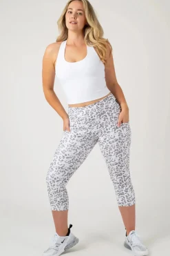 Snow Jag Performance - Panel Pocket High Waisted Capri Leggings