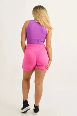 Soft To Touch Jogger Shorts W/ Pockets - Candy Pink