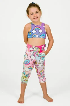 Soft To Touch Kids Jogger Capris - Unicorn