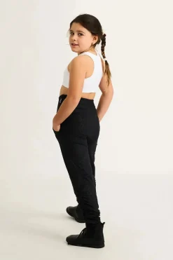 Soft To Touch Kids Jogger Long Tie Sides W/ Pockets - Black Exotic Touch Jag