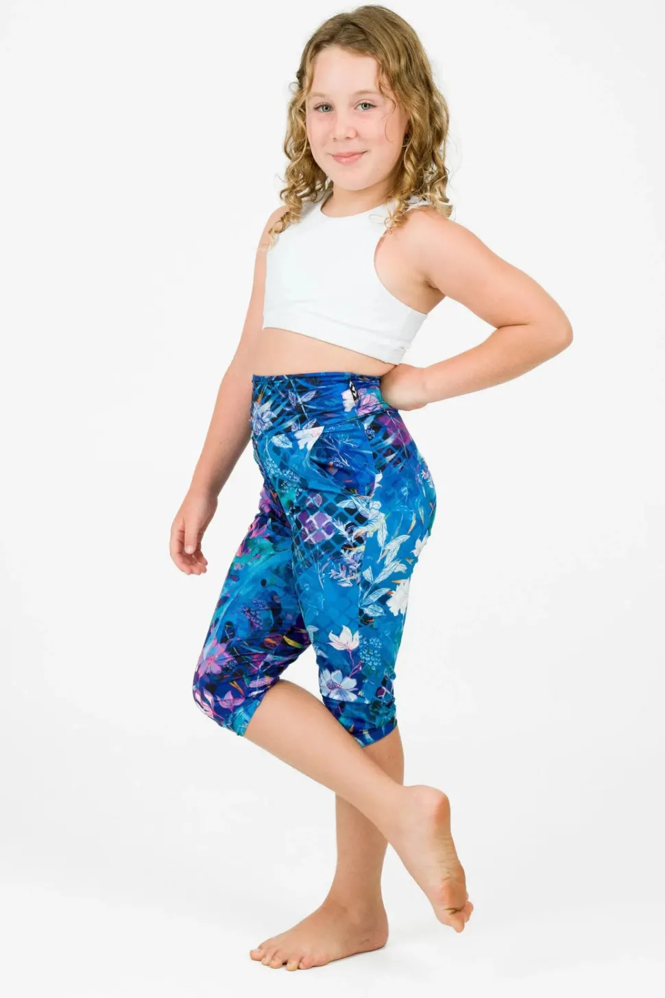 Soft To Touch Kids Jogger Capris - Mermaid Mafia