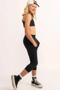 Soft To Touch Kids Jogger Capris - Black Exotic Touch Jag