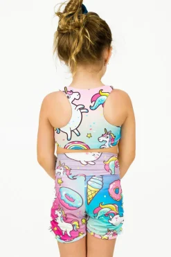 Soft To Touch Kids Jogger Shorts - Unicorn