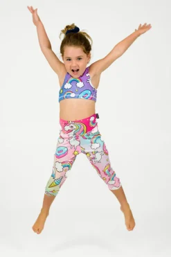 Soft To Touch Kids Jogger Capris - Unicorn