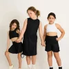 Soft To Touch Kids Lazy Girl Dress Tank - Black Exotic Touch Jag