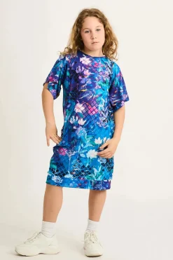 Soft To Touch Kids Lazy Girl Dress Tee - Mermaid Mafia