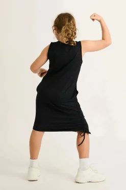 Soft To Touch Kids Lazy Girl Dress Tank - Black Exotic Touch Jag
