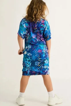 Soft To Touch Kids Lazy Girl Dress Tee - Mermaid Mafia